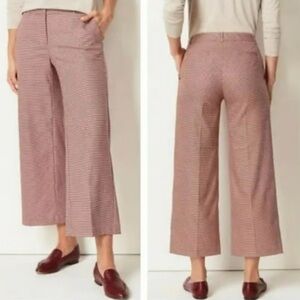 EUC J Jill Red and White Houndstooth Fabric Sz 4